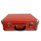 Stor rød robust kuffert