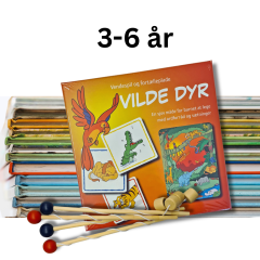Spar mindst 60% Bogpakke 3-6 år - med 12 bøger + spil 