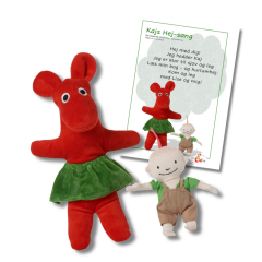 Kaj og dukkelise som plysdukker + Sang